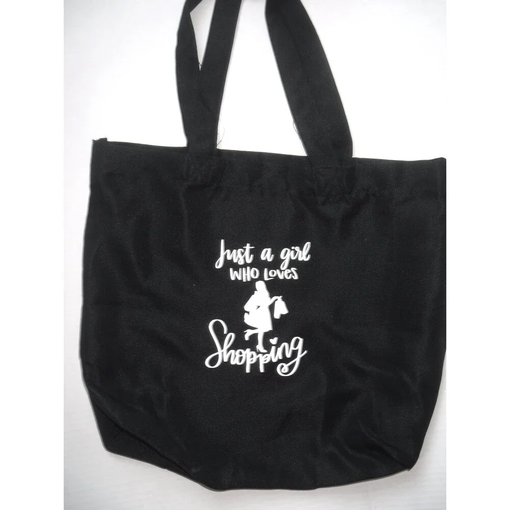 Black Reusable Tote Bag